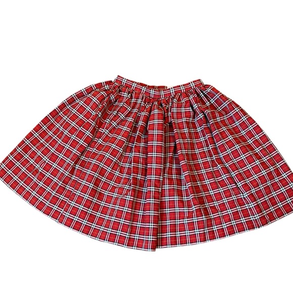 Vintage Red Plaid A-Line Skirt - Picture 4 of 10